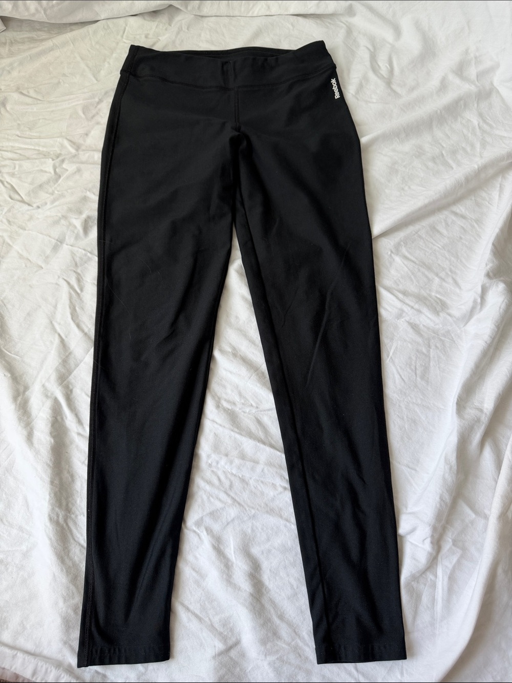 Reebok Black Slim Fit Performance Fleece lined Leggings